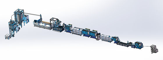 PET-machine voor de vervaardiging van polyesterbanden Elektrische verwarming 120 - 800 kg/uur