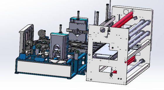 6 rollen/min Kussenstofrolverpakkingsmachine Compressievouwrolverpakkingsmachine