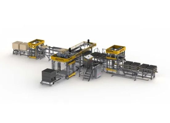 Automatische verpakkings- en palletiseringsoplossingen met aanraakscherm voor verschillende industrieën