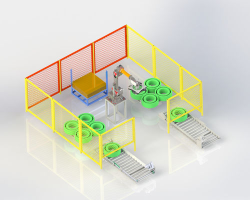 Geautomatiseerde PET-strop-winder-windingmachine met automatisch palletisatiesysteem