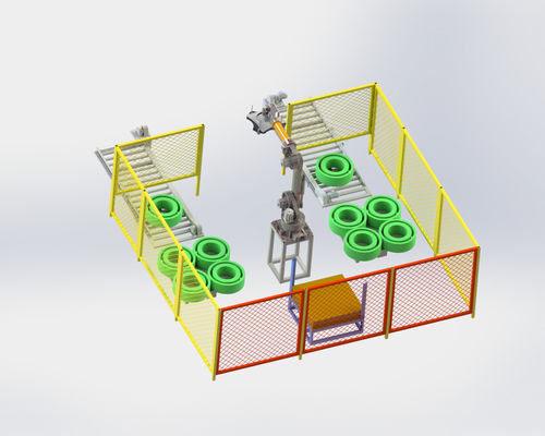 Automatische PET-polyesterbandwinder met automatisch palletisatiesysteem