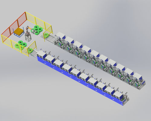 PET-polyesterband automatische winder met onbemande palletiseringssystemen
