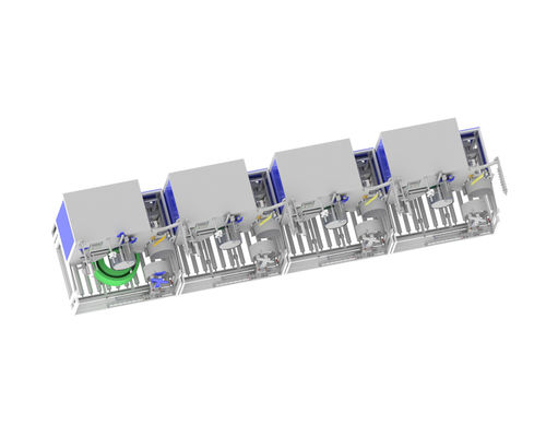 Automatische PET-bandwinder met een capaciteit van 80 kg, dubbele servomotor en een robotisch palletsysteem